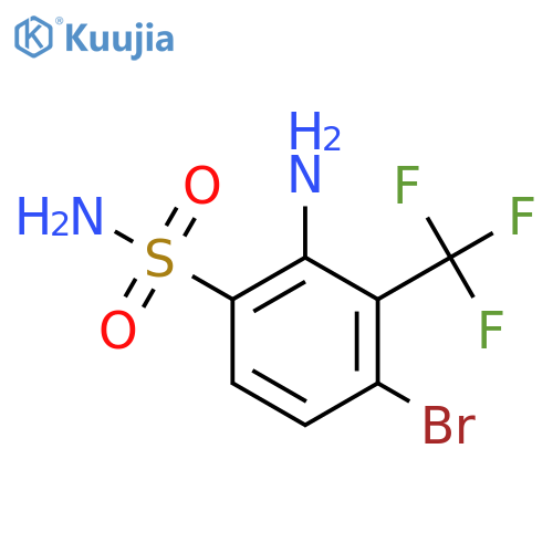 2-Amino-4-bromo-3-(trifluoromethyl)benzenesulfonamide structure