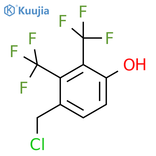 2,3-Bis(trifluoromethyl)-4-hydroxybenzyl chloride structure