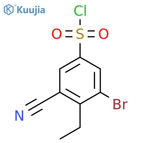 3-Bromo-5-cyano-4-ethylbenzenesulfonyl chloride structure