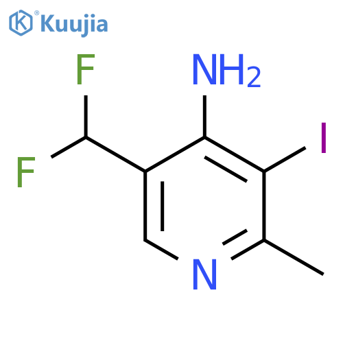 4-Amino-5-(difluoromethyl)-3-iodo-2-methylpyridine structure