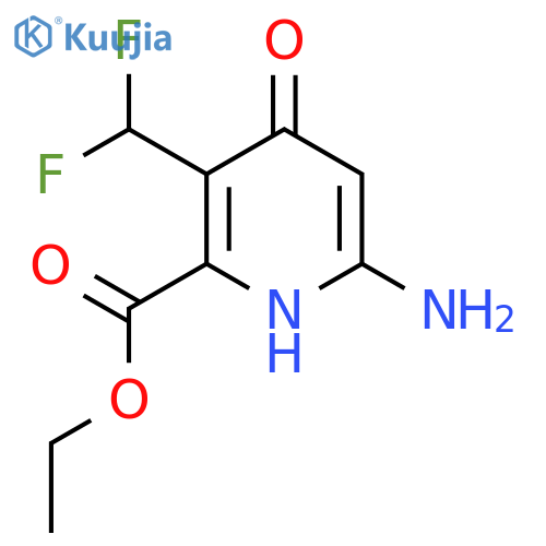 Ethyl 6-amino-3-(difluoromethyl)-4-hydroxypyridine-2-carboxylate structure