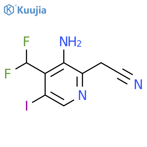 3-Amino-4-(difluoromethyl)-5-iodopyridine-2-acetonitrile structure