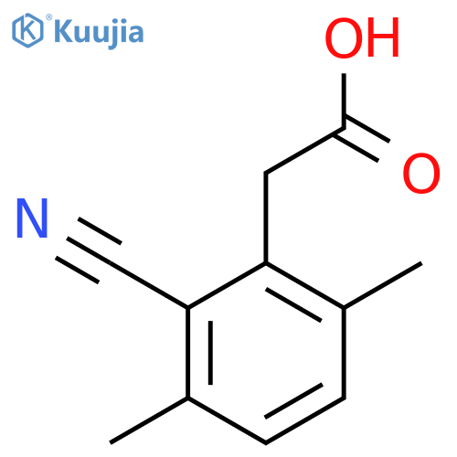 2-Cyano-3,6-dimethylphenylacetic acid structure