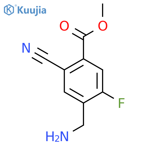 Methyl 4-aminomethyl-2-cyano-5-fluorobenzoate structure