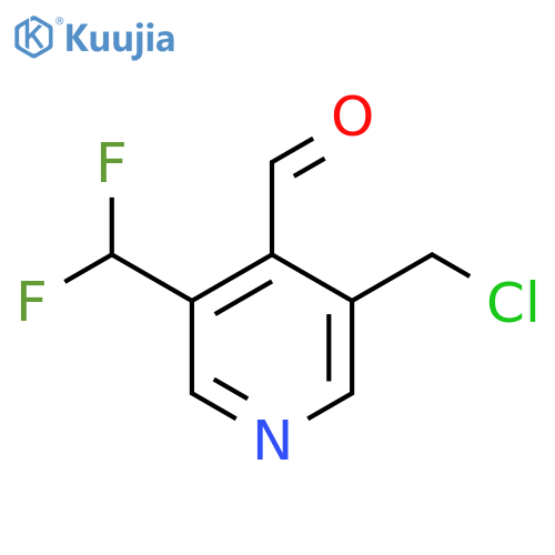 3-(Chloromethyl)-5-(difluoromethyl)pyridine-4-carboxaldehyde structure