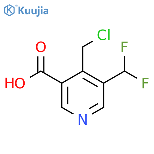 4-(Chloromethyl)-3-(difluoromethyl)pyridine-5-carboxylic acid structure
