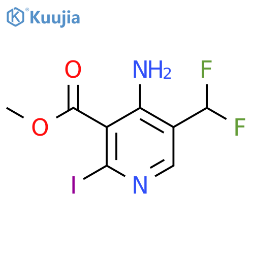 Methyl 4-amino-5-(difluoromethyl)-2-iodopyridine-3-carboxylate structure