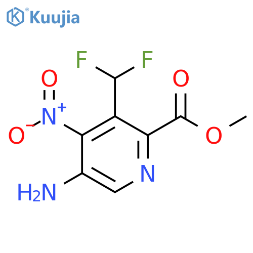 Methyl 5-amino-3-(difluoromethyl)-4-nitropyridine-2-carboxylate structure