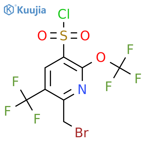 2-(Bromomethyl)-6-(trifluoromethoxy)-3-(trifluoromethyl)pyridine-5-sulfonyl chloride structure