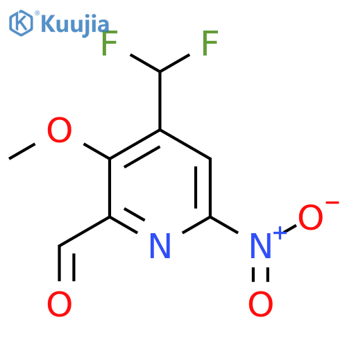 4-(Difluoromethyl)-3-methoxy-6-nitropyridine-2-carboxaldehyde structure