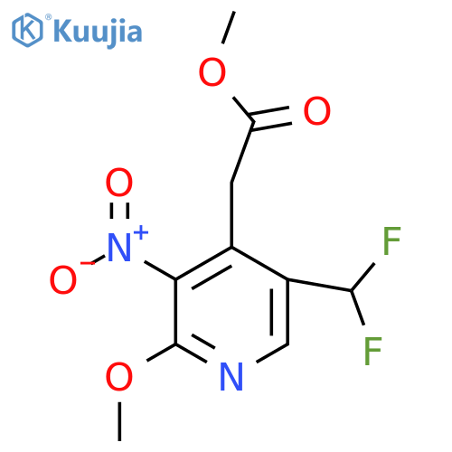 Methyl 5-(difluoromethyl)-2-methoxy-3-nitropyridine-4-acetate structure