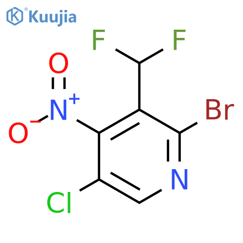 2-Bromo-5-chloro-3-(difluoromethyl)-4-nitropyridine structure