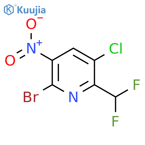 2-Bromo-5-chloro-6-(difluoromethyl)-3-nitropyridine structure