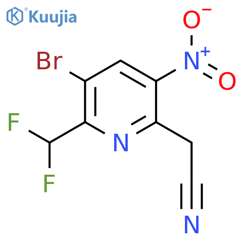 3-Bromo-2-(difluoromethyl)-5-nitropyridine-6-acetonitrile structure