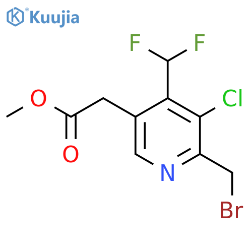 Methyl 2-(bromomethyl)-3-chloro-4-(difluoromethyl)pyridine-5-acetate structure