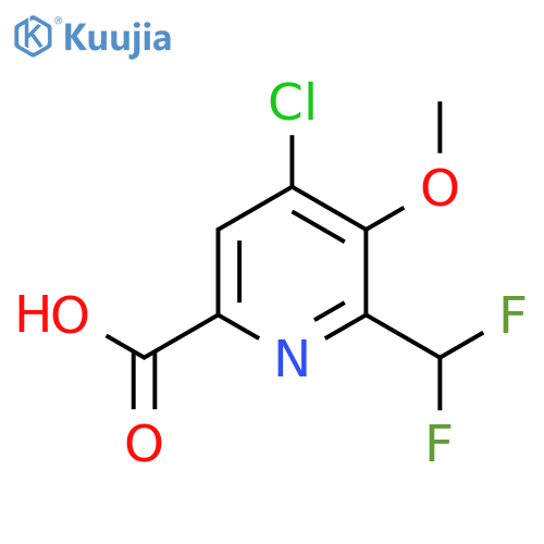 4-Chloro-2-(difluoromethyl)-3-methoxypyridine-6-carboxylic acid structure