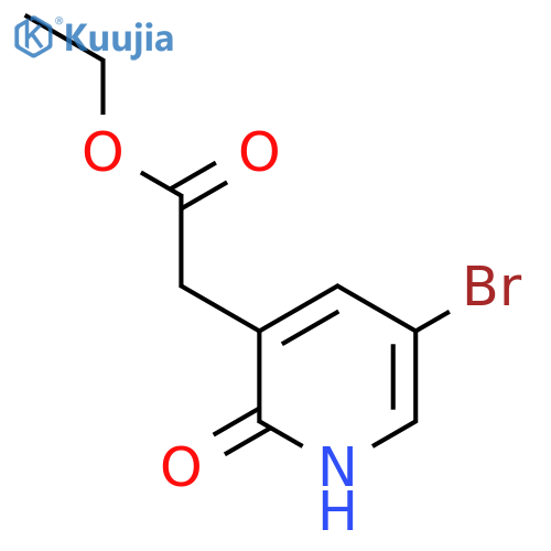 Ethyl 5-bromo-2-hydroxypyridine-3-acetate structure