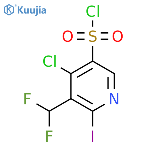 4-Chloro-3-(difluoromethyl)-2-iodopyridine-5-sulfonyl chloride structure