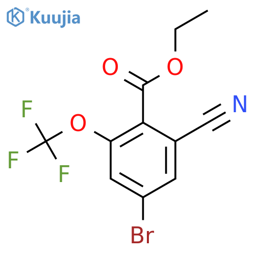 Ethyl 4-bromo-2-cyano-6-(trifluoromethoxy)benzoate structure