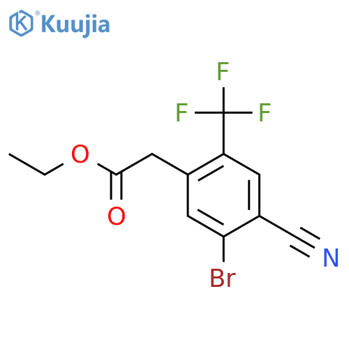 Ethyl 5-bromo-4-cyano-2-(trifluoromethyl)phenylacetate structure