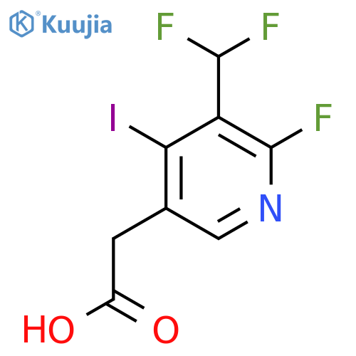 3-(Difluoromethyl)-2-fluoro-4-iodopyridine-5-acetic acid structure
