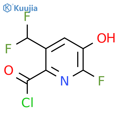 5-(Difluoromethyl)-2-fluoro-3-hydroxypyridine-6-carbonyl chloride structure