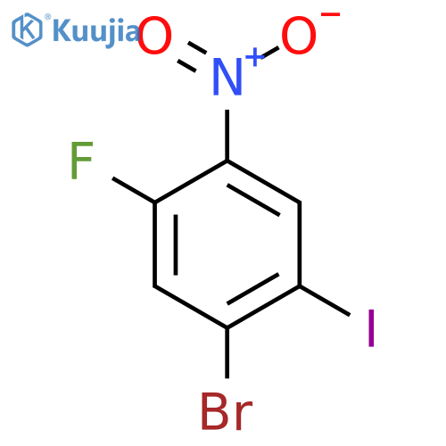 1-Bromo-5-fluoro-2-iodo-4-nitrobenzene structure