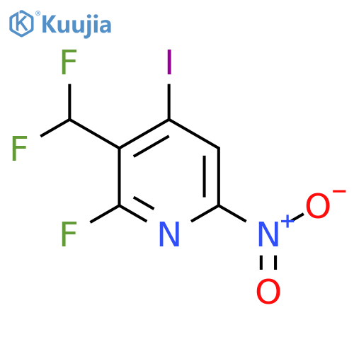 3-(Difluoromethyl)-2-fluoro-4-iodo-6-nitropyridine structure