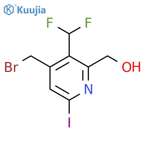 4-(Bromomethyl)-3-(difluoromethyl)-6-iodopyridine-2-methanol structure