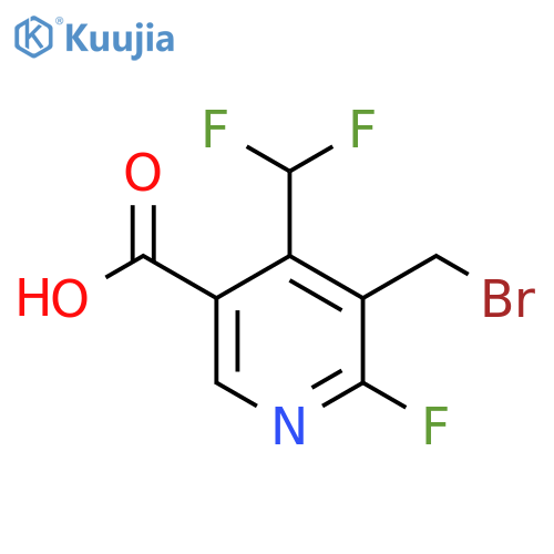 3-(Bromomethyl)-4-(difluoromethyl)-2-fluoropyridine-5-carboxylic acid structure