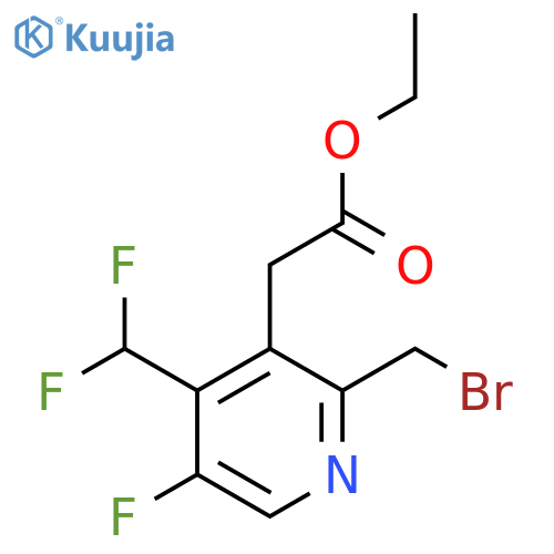 Ethyl 2-(bromomethyl)-4-(difluoromethyl)-5-fluoropyridine-3-acetate structure
