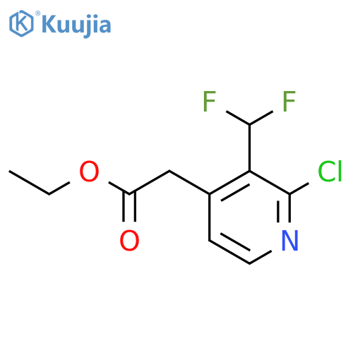 Ethyl 2-chloro-3-(difluoromethyl)pyridine-4-acetate structure