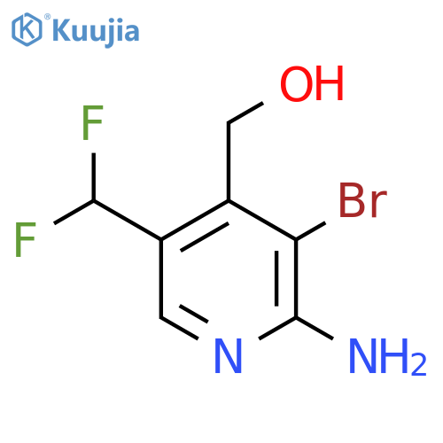2-Amino-3-bromo-5-(difluoromethyl)pyridine-4-methanol structure