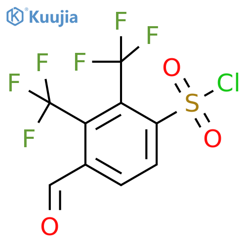 2,3-Bis(trifluoromethyl)-4-formylbenzenesulfonyl chloride structure