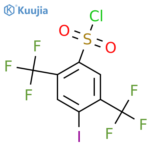 2,5-Bis(trifluoromethyl)-4-iodobenzenesulfonyl chloride structure
