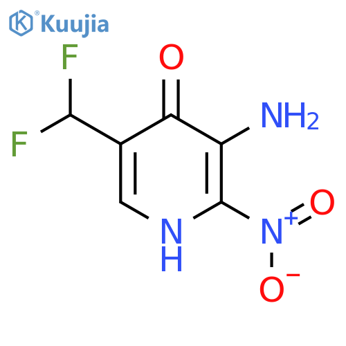 3-Amino-5-(difluoromethyl)-4-hydroxy-2-nitropyridine structure