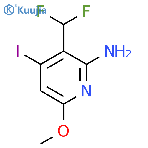 2-Amino-3-(difluoromethyl)-4-iodo-6-methoxypyridine structure