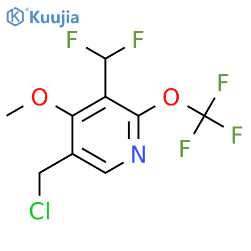 5-(Chloromethyl)-3-(difluoromethyl)-4-methoxy-2-(trifluoromethoxy)pyridine structure