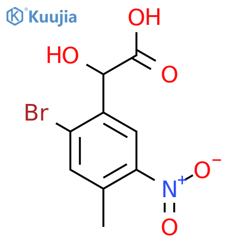2-Bromo-4-methyl-5-nitromandelic acid structure