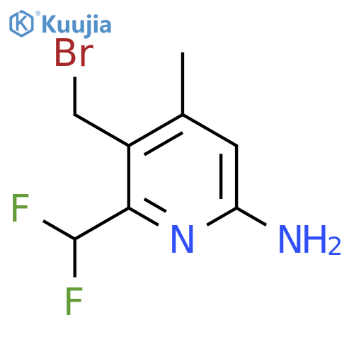 6-Amino-3-(bromomethyl)-2-(difluoromethyl)-4-methylpyridine structure