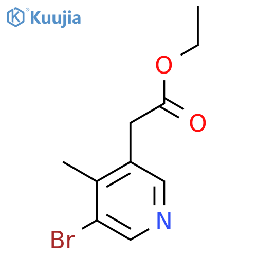 Ethyl 3-bromo-4-methylpyridine-5-acetate structure