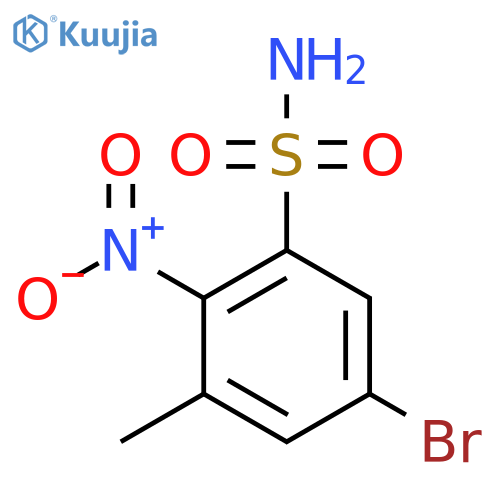 5-Bromo-3-methyl-2-nitrobenzenesulfonamide structure