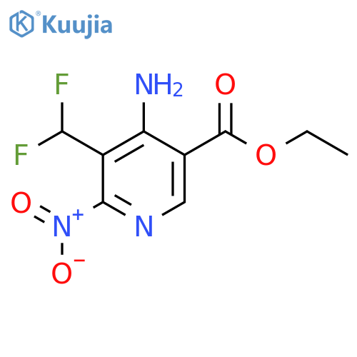 Ethyl 4-amino-3-(difluoromethyl)-2-nitropyridine-5-carboxylate structure