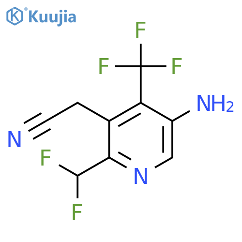 5-Amino-2-(difluoromethyl)-4-(trifluoromethyl)pyridine-3-acetonitrile structure