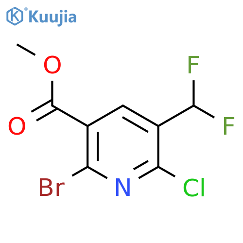 Methyl 2-bromo-6-chloro-5-(difluoromethyl)pyridine-3-carboxylate structure