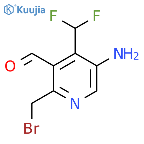5-Amino-2-(bromomethyl)-4-(difluoromethyl)pyridine-3-carboxaldehyde structure