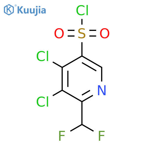 3,4-Dichloro-2-(difluoromethyl)pyridine-5-sulfonyl chloride structure