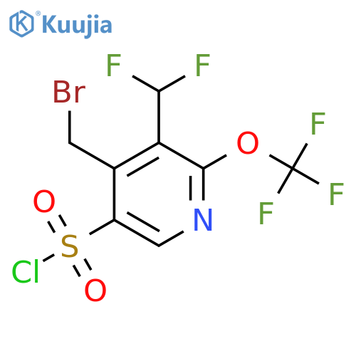 4-(Bromomethyl)-3-(difluoromethyl)-2-(trifluoromethoxy)pyridine-5-sulfonyl chloride structure