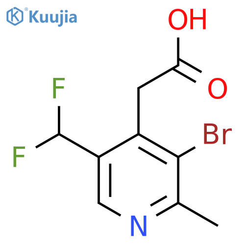 3-Bromo-5-(difluoromethyl)-2-methylpyridine-4-acetic acid structure