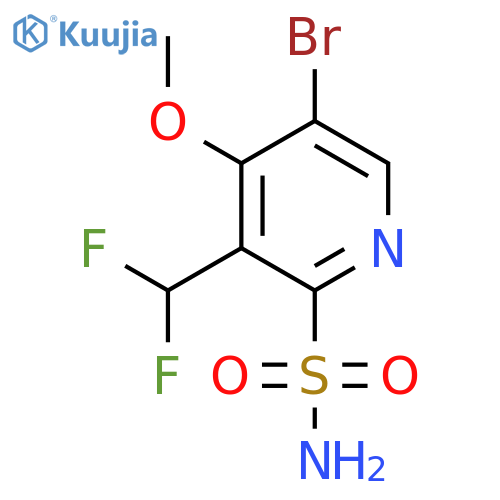 5-Bromo-3-(difluoromethyl)-4-methoxypyridine-2-sulfonamide structure